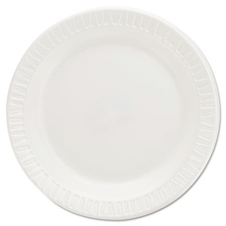 Dart Quiet Classic Laminated Foam Dinnerware Plates, 6", Wht, Round, PK1000 6PWQR